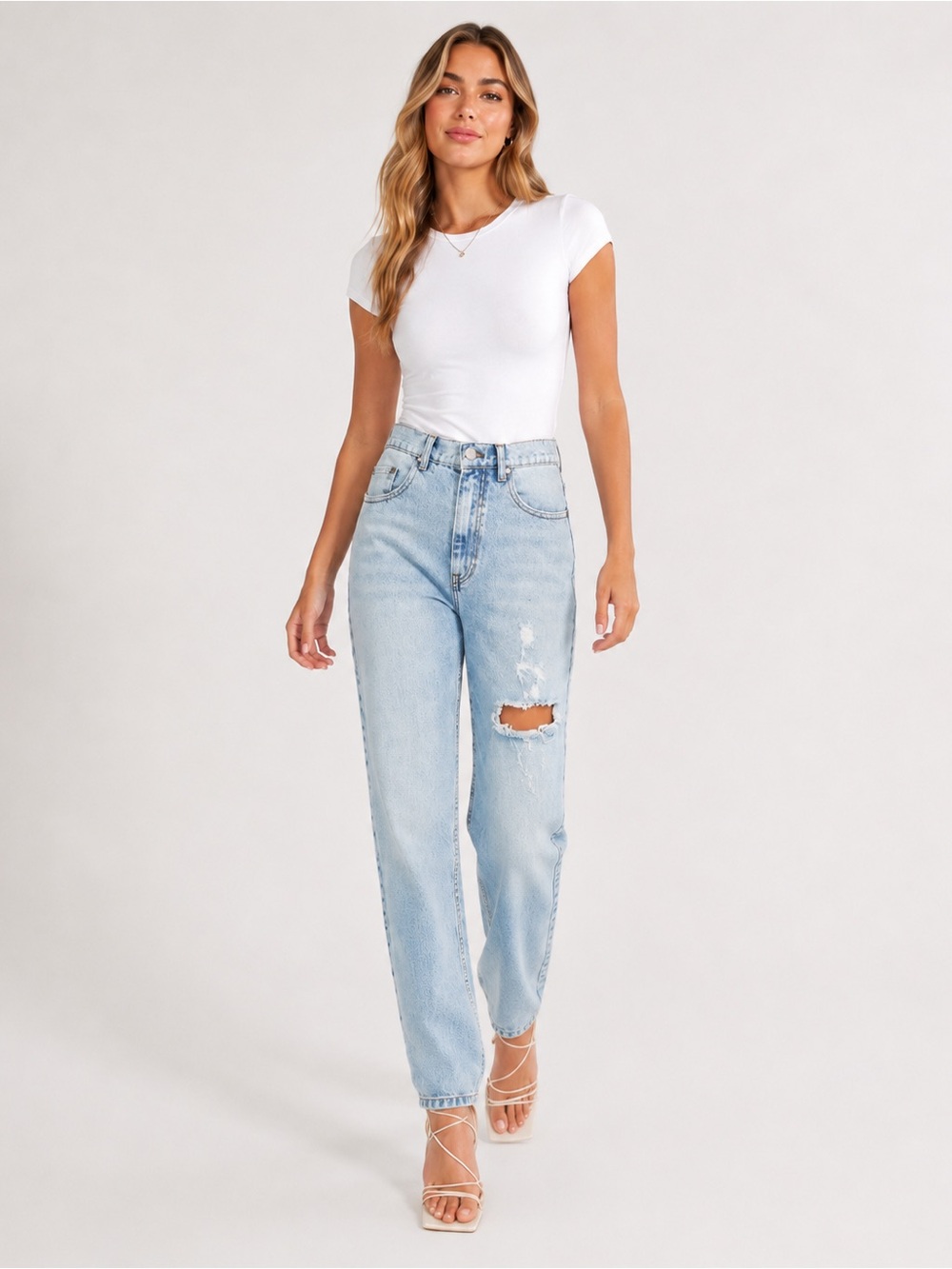 🔥HOST PICK🔥 Light Blue Distressed Jeans - Size 8